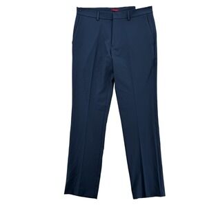AXIST Pants Mens 32x32 Blue Stretch Slim Fit Flat Front Wrinkle Resist Work NWT